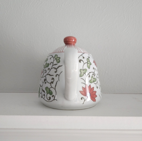 Pier 1 Imports Vintage 90s Hand Painted Floral Teapot - Picture 2 of 7